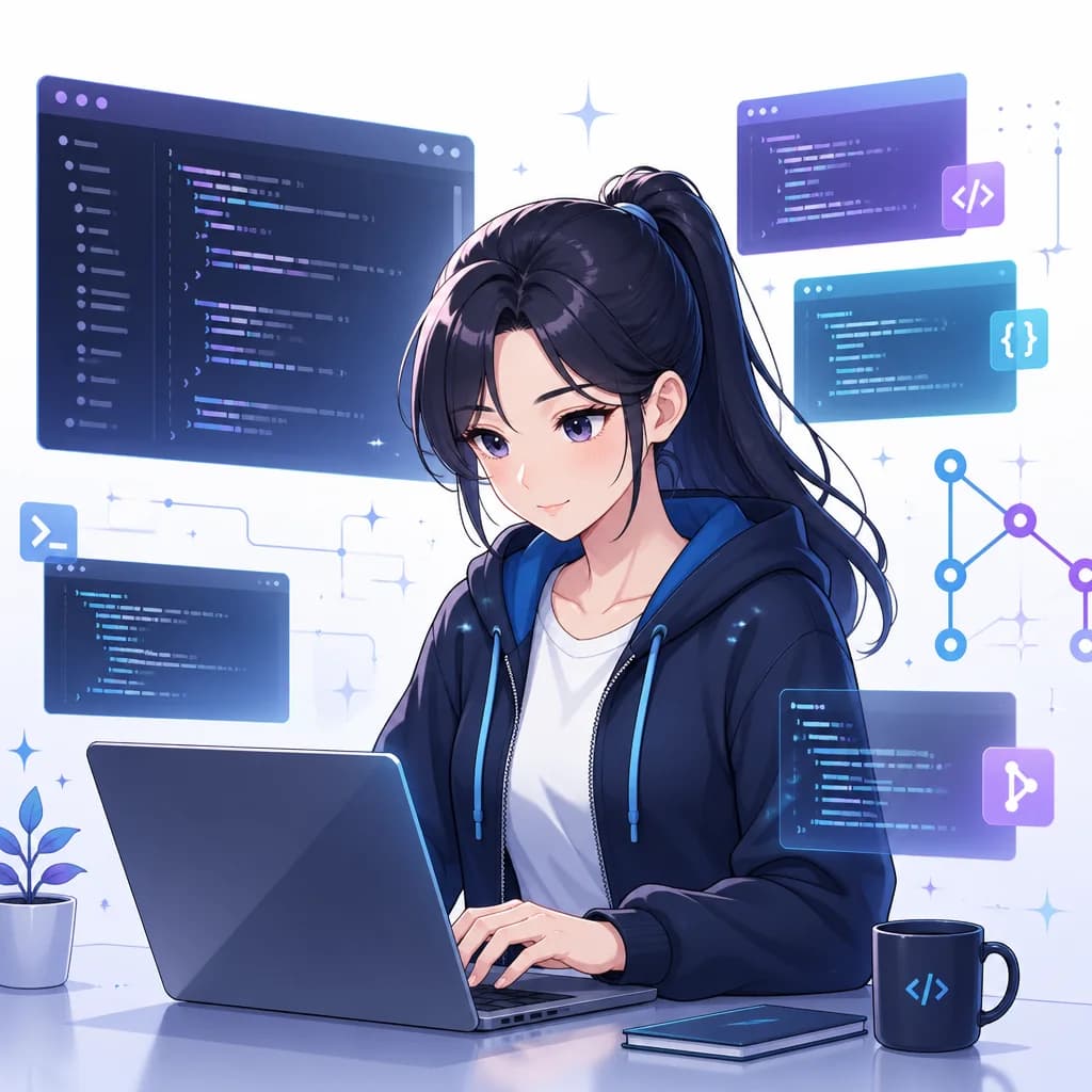 개발자 AI 도구 추천 캐릭터 이미지