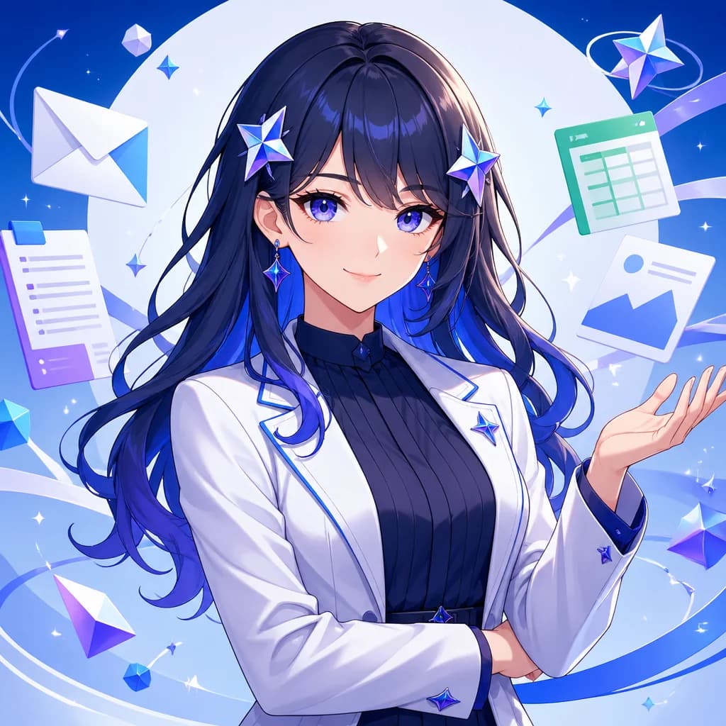 Gemini 여성 캐릭터 일러스트